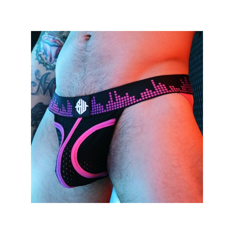 Breedwell Jockstrap Equalizer Noir-Rose neon